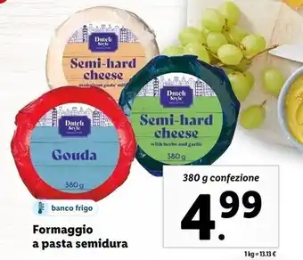 Lidl Formaggio a pasta semidura offerta
