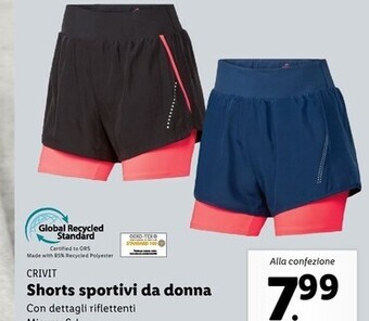 Lidl Crivit shorts sportivi da donna offerta