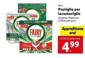 Lidl Fairy pastiglie per lavastoviglie offerta