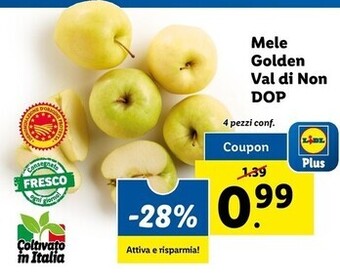 Lidl Mele golden val di non dop offerta
