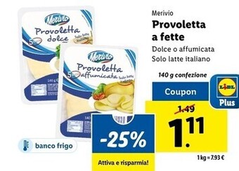 Lidl Merivio provoletta a fette offerta