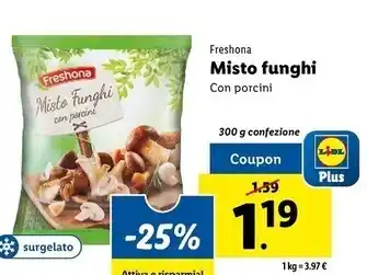 Lidl Freshona misto funghi offerta