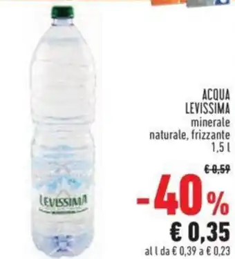 Conad Levissima Acqua Minerale Naturale, Frizzante 1,5 l offerta