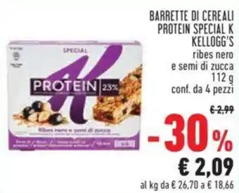 Conad Kellogg's Protein Special K Barrette di Cereali 112 g offerta