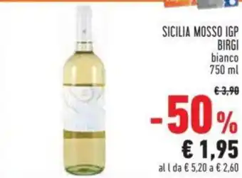 Conad Birgi Sicilia Mosso IGP Bianco 750 ml offerta