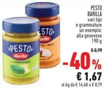 Conad Barilla Pesto Alla Genovese 190 g offerta