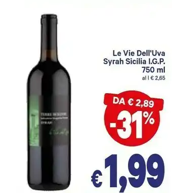 A&O Le vie dell'uva Syrah Sicilia Igp offerta