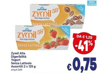 Parmalat Zymil Alta Digeribilità Senza Lattosio Yogurt Alla Fragola 250 G(ml)
