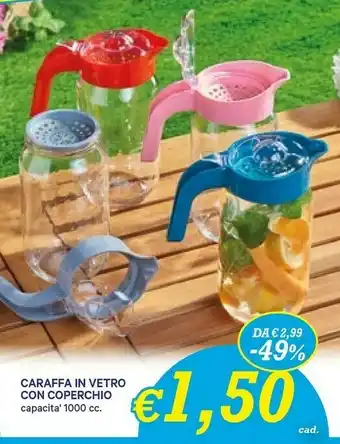 Caraffa In Vetro Con Coperchio