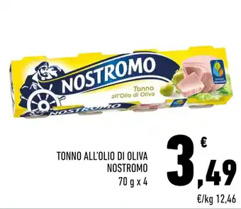 Conad Nostromo Tonno all'olio di oliva 70 g x 4 offerta