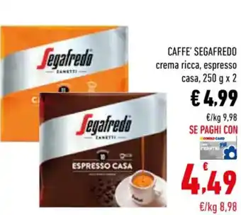 Conad Segafredo Caffè 250 g x 2 offerta