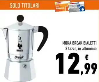 Conad Bialetti Moka Break 3 tazze offerta