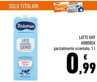Conad Arborea Latte Uht 1 l offerta