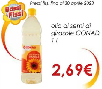 Conad Conad olio di semi di girasole 1 l offerta