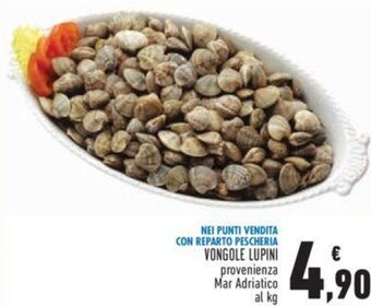 Conad Vongole Lupini Provenienza Mar Adriatico offerta