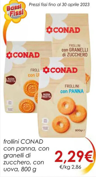 Conad Conad frollini 800 g offerta