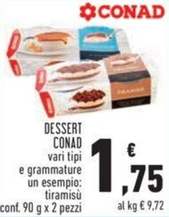 Conad Dessert conf. 90 g x 2 pezzi