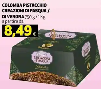 Coop Bauli Colomba pistacchio creazioni di pascqua / di verona 750 g/1 Kg offerta