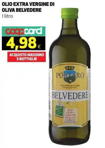 Coop Belvedere Olio extra vergine di oliva 1 litro offerta