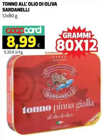 Coop Sardanelli Tonno all'olio di oliva 12x80 g offerta