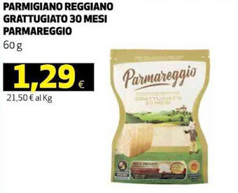 Coop Parmareggio Parmigiano reggiano grattugiato 30 mesi 60 g offerta