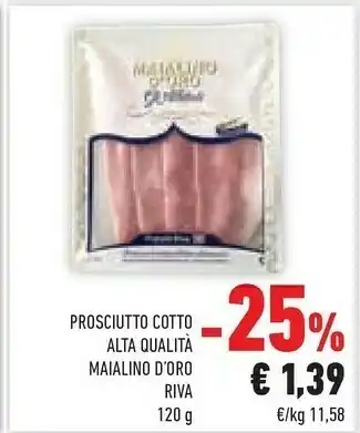 Conad Superstore D'Oro Riva Prosciutto Cotto 120 G offerta