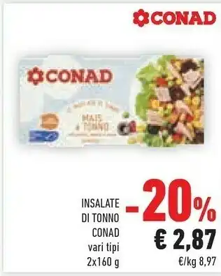 Conad Superstore Conad - Insalata Di Tonno Con Fagioli E Verdure 320 G(ml) offerta