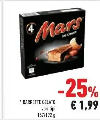 Conad Superstore Mars 4 Barrette Gelato offerta