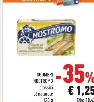 Conad Superstore Nostromo Filetti Di Sgombro Al Naturale 120 G(ml) offerta