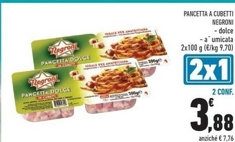 Conad Negroni Pancetta Dolce In Cubetti offerta