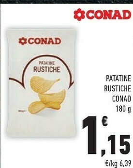 Conad Conad - Patatine Rustiche 180 G(ml) offerta