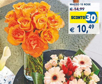 Mazzo 15 rose