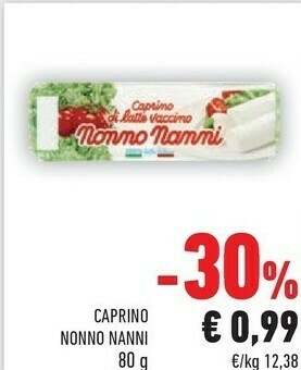 Conad Nonno Nanni Caprino Di Latte Vaccino 80 G(ml) offerta