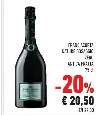 Conad Superstore Antica Fratta Franciacorta Nature Dosaggio Zero 75 Cl offerta