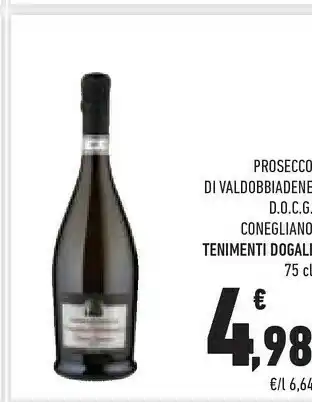 Conad Superstore Tenimenti dogali Prosecco Di Valdobbiadene Docg Conegliano 75 Cl offerta
