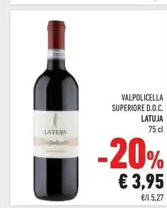 Conad Superstore Latuja Valpolicella Superiore Doc 75 Cl offerta