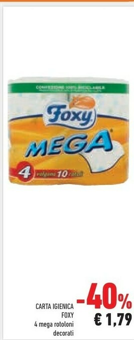 Conad Superstore Foxy Carta Igienica offerta