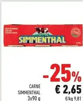 Conad Simmenthal Carne 90g offerta