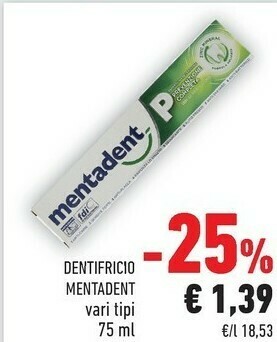 Conad Mentadent Dentifricio P offerta