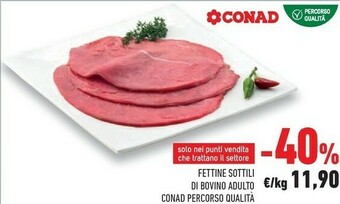 Conad Conad Fettine Sottili Di Bovino Adulto Percorso Qualita offerta