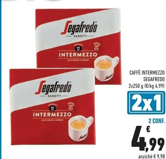 Conad Segafredo Zanetti - Intermezzo 500 G(ml) offerta