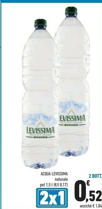 Conad Levissima Acqua Naturale 1500 G(ml) offerta