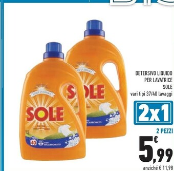 Conad Sole Detersivo Liquido Per Lavatrice offerta