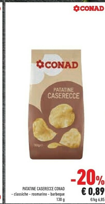 Conad Superstore Conad - Le Patatine Caserecce 130 G(ml) offerta