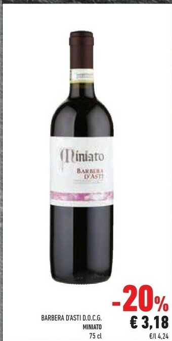 Conad Miniato Barbera D'asti Docg offerta