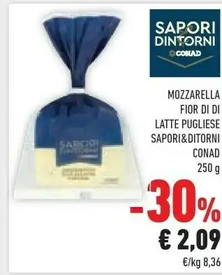 Conad Mozzarella Fior Di Latte Di Pugliese offerta