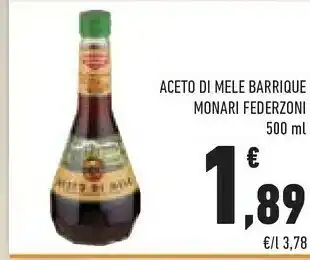 Conad Monari Federzoni - Aceto Di Mele 500 G(ml) offerta