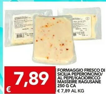 TuoDi Formaggio Fresco Di Sicilia Peperoncino / Al Pepe / Kacioricco Masseire Ragusane offerta