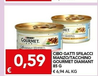 TuoDi Gourmet Diamant Cibo Gatti Sfilacci Manzo offerta
