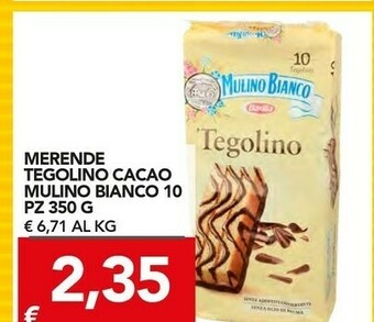 TuoDi Mulino Bianco Tegolino Cacao Con Crema Al Latte 350 G(ml) offerta